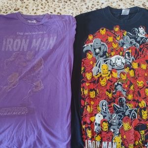 2 x Iron Man Graphic T-shirts